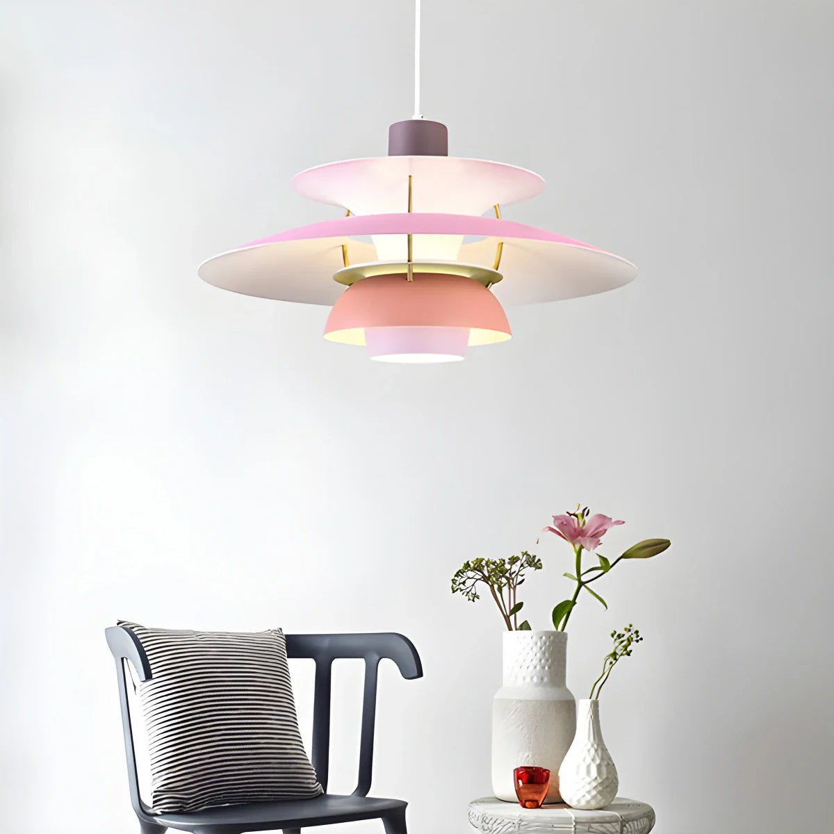 Modern Nordic Multi-layer Pendant Lamp | Adjustable Height, Sloped Ceiling Friendly & Ideal for Living Rooms and Dining Areas