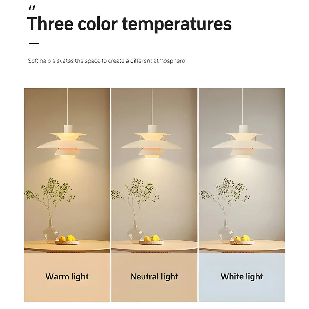 Modern Nordic Multi-layer Pendant Lamp | Adjustable Height, Sloped Ceiling Friendly & Ideal for Living Rooms and Dining Areas