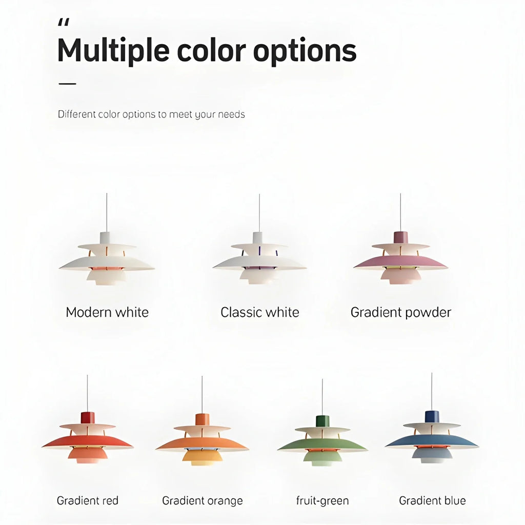 Modern Nordic Multi-layer Pendant Lamp | Adjustable Height, Sloped Ceiling Friendly & Ideal for Living Rooms and Dining Areas