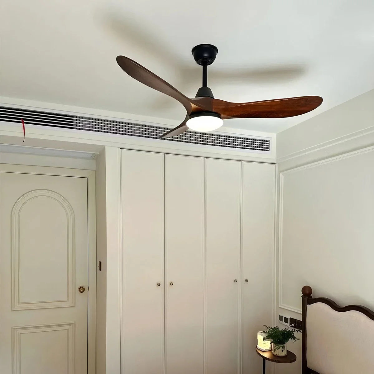 Nordic Solid Wood Ceiling Fan with Light | Reversible Motor, Quiet Operation & Ideal for Year-Round Home Comfort