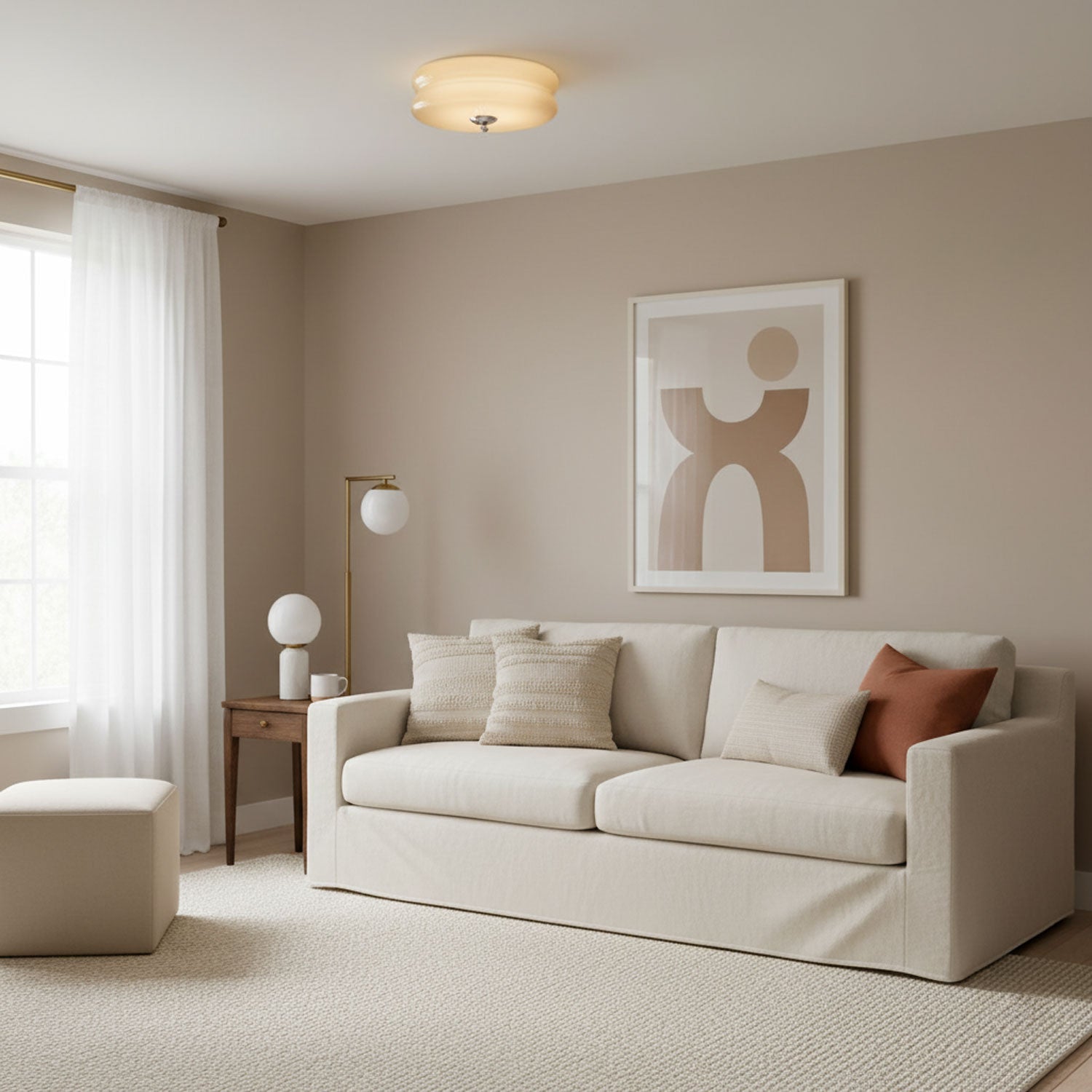 Art Deco Vintage Ceiling Light | Dimmable, Gold or Chrome Finish & Ideal for Modern and Traditional Interiors