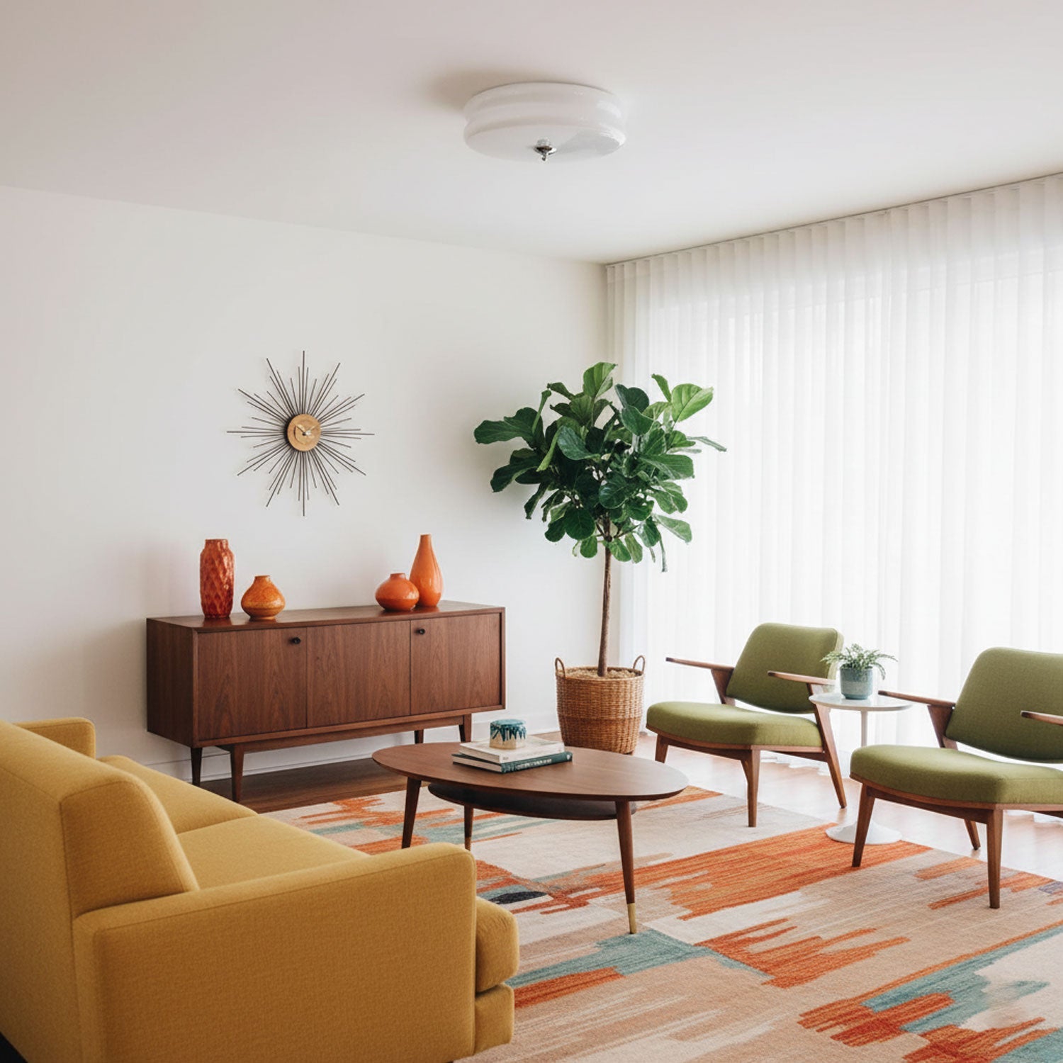 Art Deco Vintage Ceiling Light | Dimmable, Gold or Chrome Finish & Ideal for Modern and Traditional Interiors