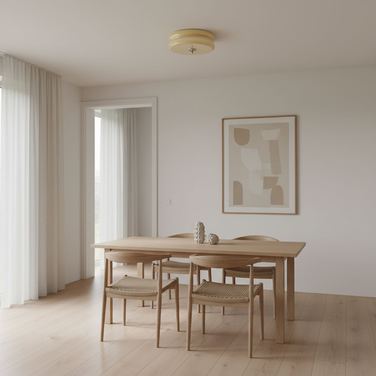 Art Deco Vintage Ceiling Light | Dimmable, Gold or Chrome Finish & Ideal for Modern and Traditional Interiors