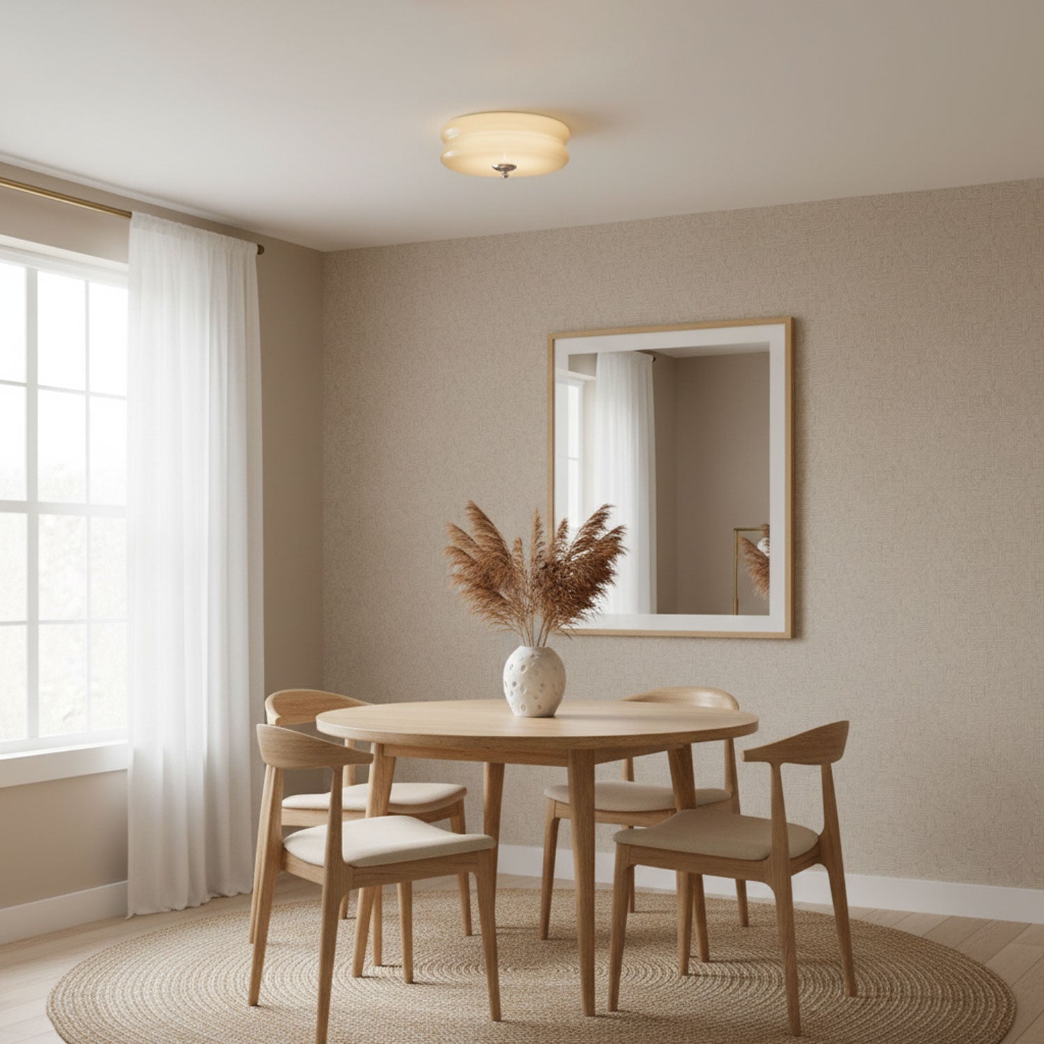 Art Deco Vintage Ceiling Light | Dimmable, Gold or Chrome Finish & Ideal for Modern and Traditional Interiors