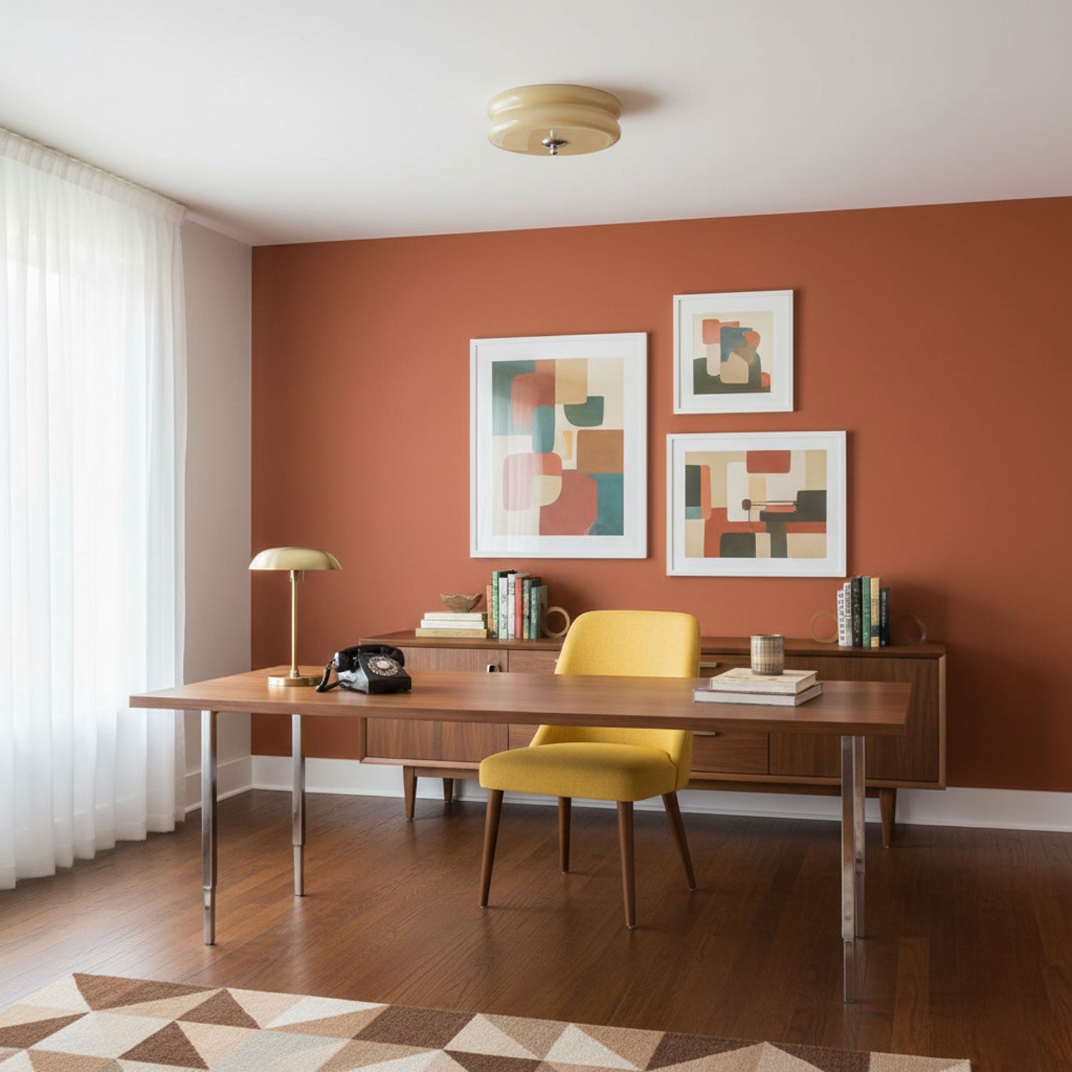 Art Deco Vintage Ceiling Light | Dimmable, Gold or Chrome Finish & Ideal for Modern and Traditional Interiors