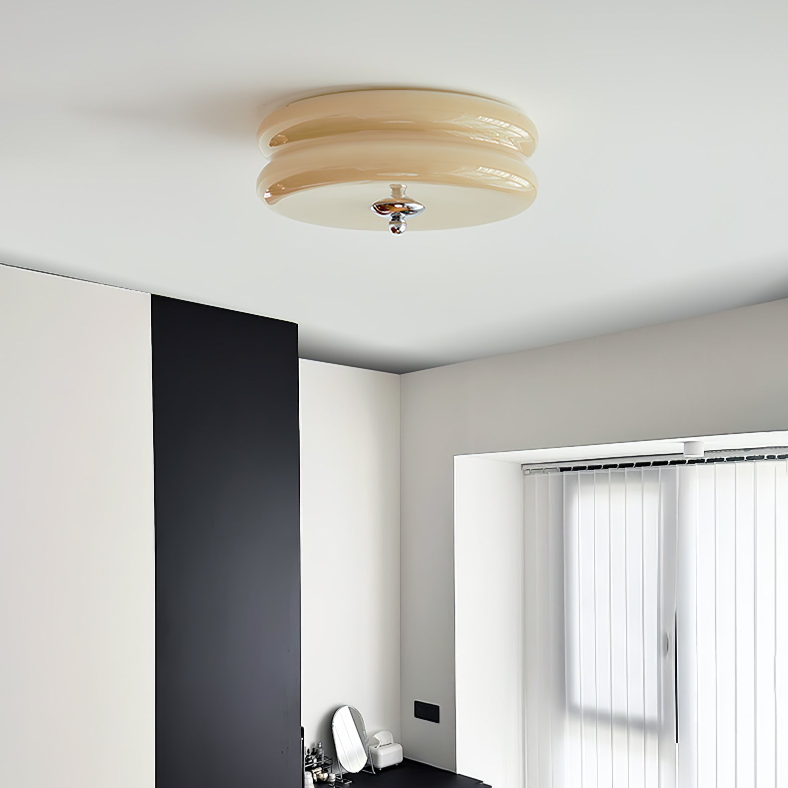 Art Deco Vintage Ceiling Light | Dimmable, Gold or Chrome Finish & Ideal for Modern and Traditional Interiors