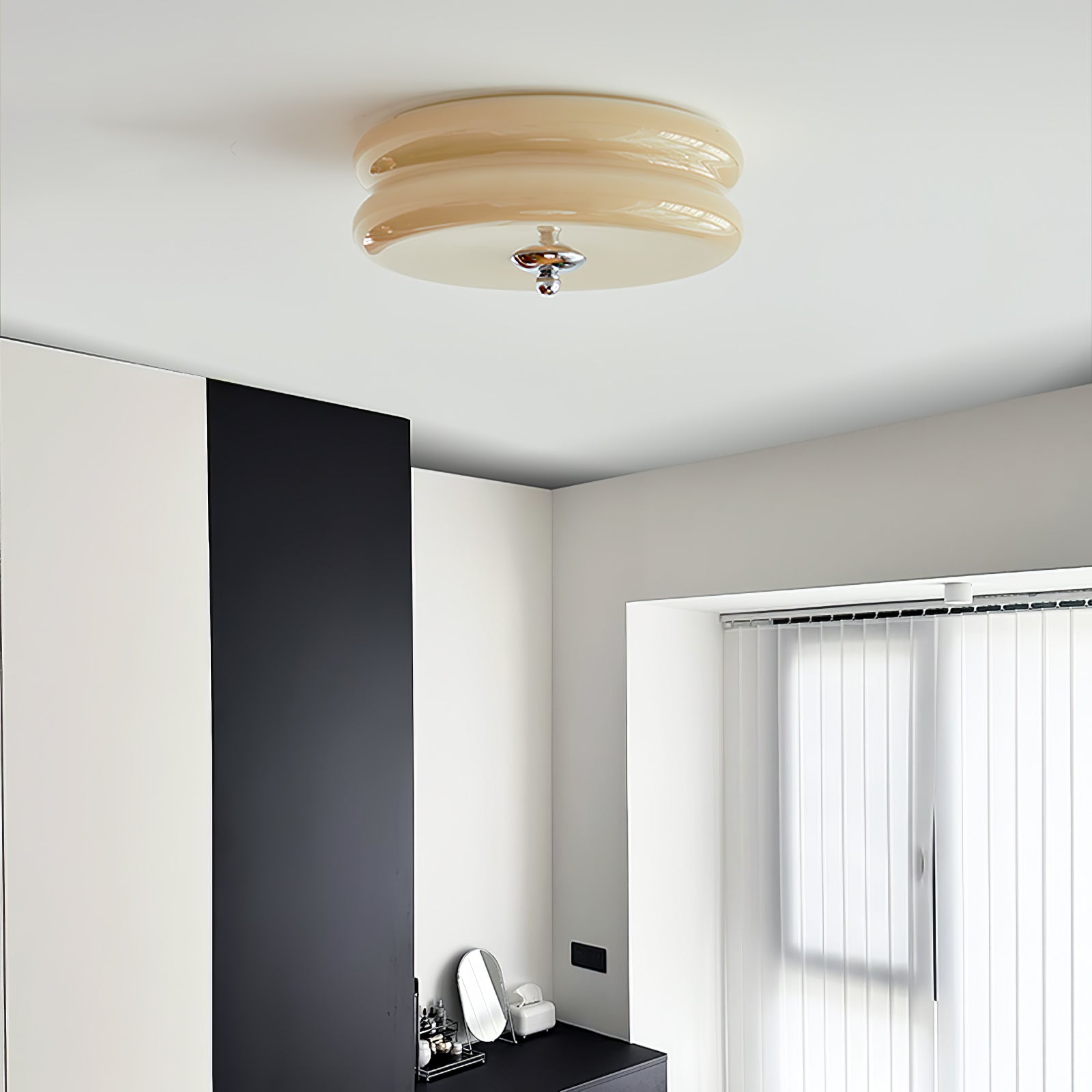 Art Deco Vintage Ceiling Light | Dimmable, Gold or Chrome Finish & Ideal for Modern and Traditional Interiors