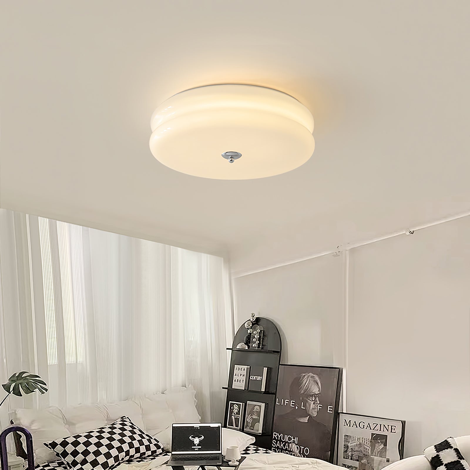 Art Deco Vintage Ceiling Light | Dimmable, Gold or Chrome Finish & Ideal for Modern and Traditional Interiors