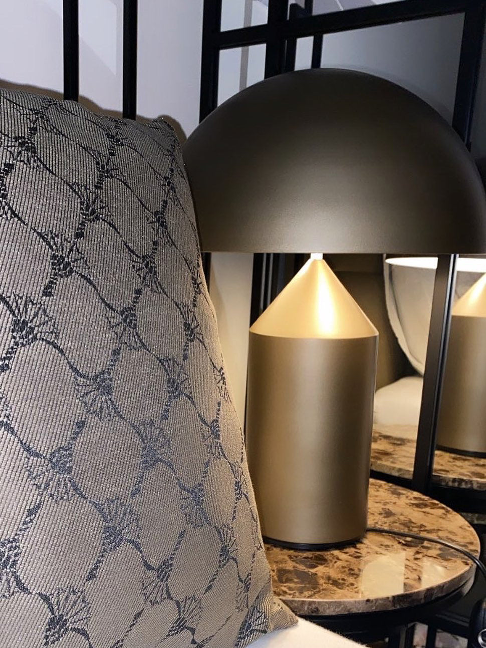 LED Metal Table Lamp - Modern Design with Adjustable Shade for Living Room & Bedroom Lighting