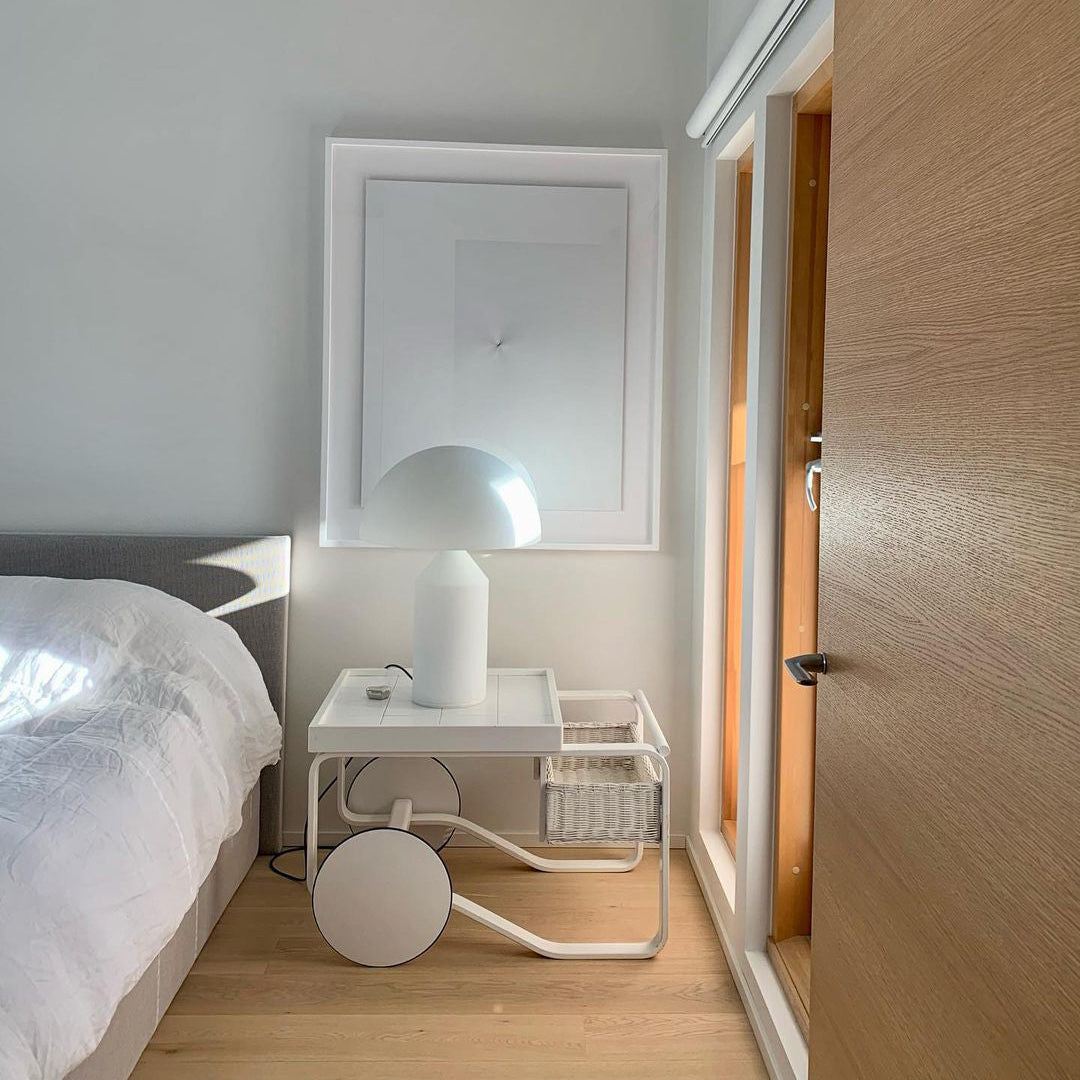 LED Metal Table Lamp - Modern Design with Adjustable Shade for Living Room & Bedroom Lighting