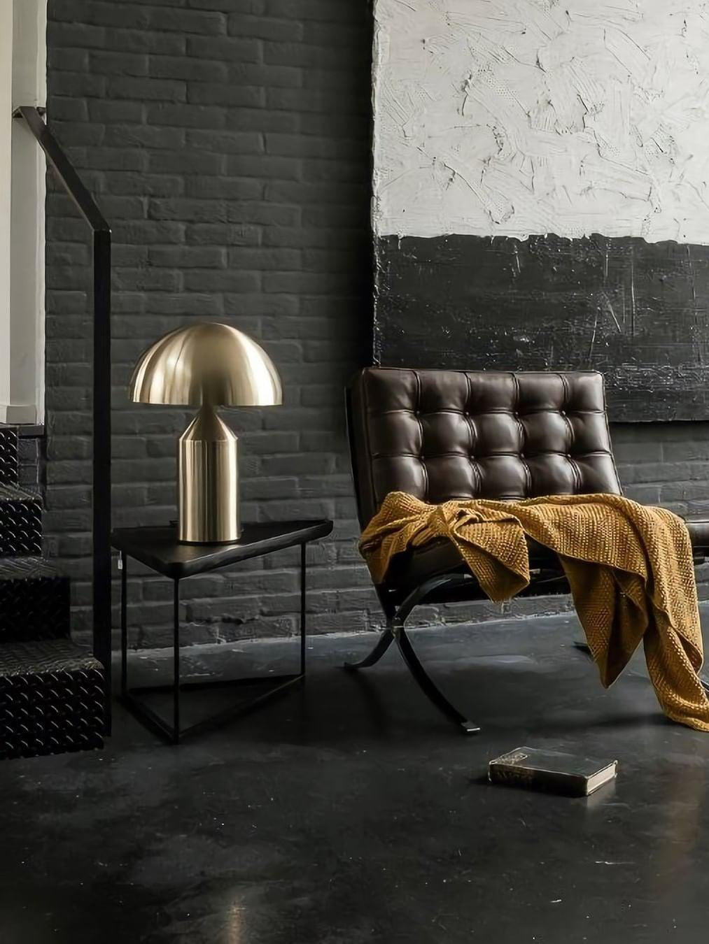 LED Metal Table Lamp - Modern Design with Adjustable Shade for Living Room & Bedroom Lighting