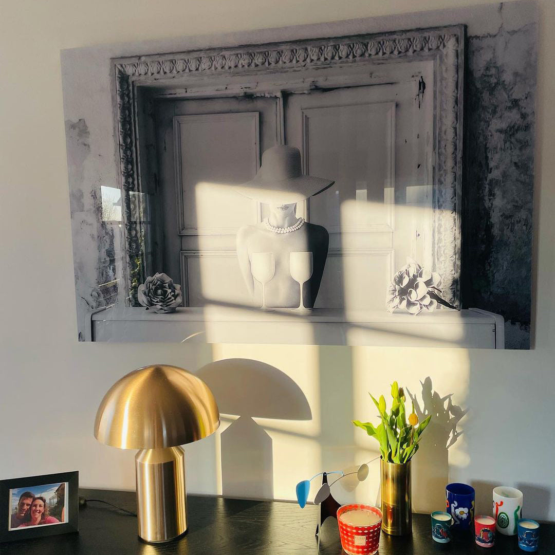 LED Metal Table Lamp - Modern Design with Adjustable Shade for Living Room & Bedroom Lighting