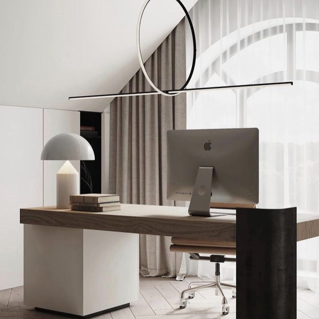 LED Metal Table Lamp - Modern Design with Adjustable Shade for Living Room & Bedroom Lighting