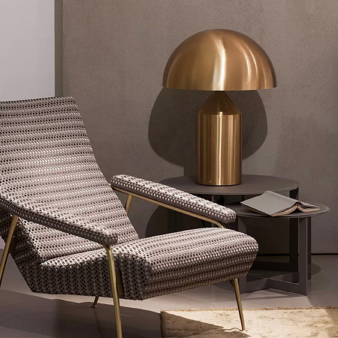 LED Metal Table Lamp - Modern Design with Adjustable Shade for Living Room & Bedroom Lighting