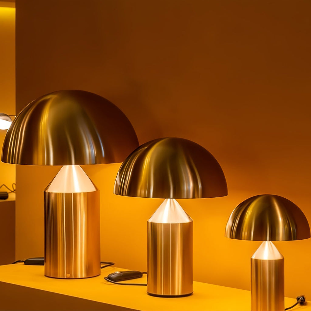 Metal Table Lamp with Adjustable Shade for Living Room, Bedroom & Office Use