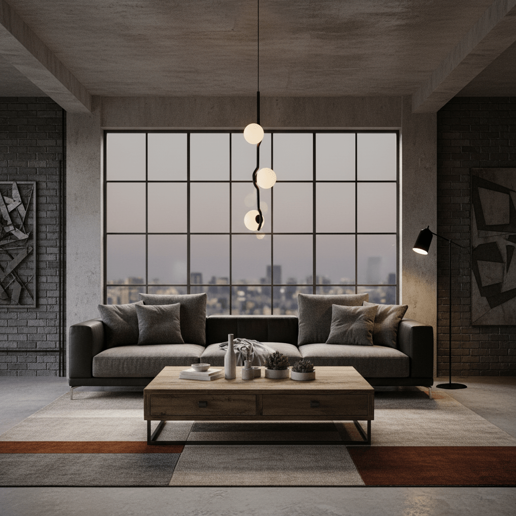 LED Pendant Light | Adjustable Height, Metal & Glass Design for Modern Indoor Spaces