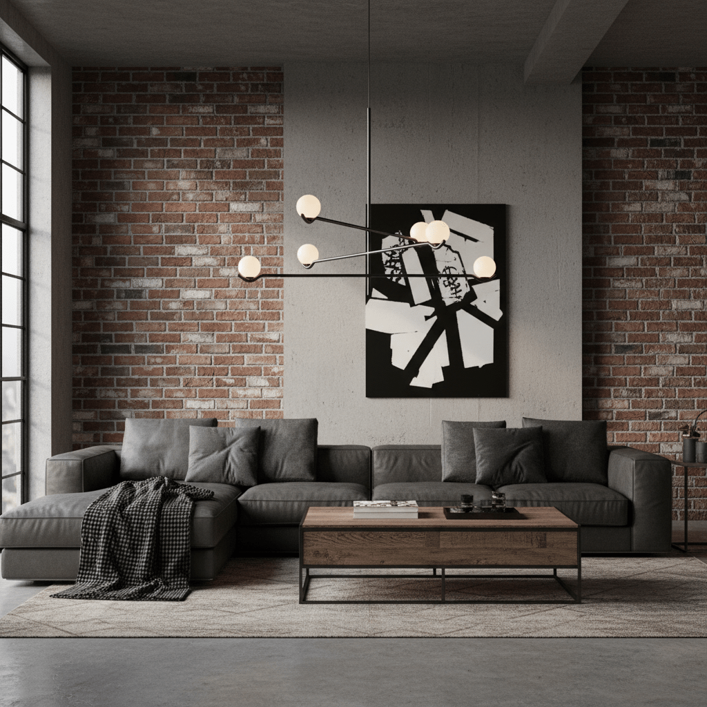 LED Pendant Light | Adjustable Height, Metal & Glass Design for Modern Indoor Spaces