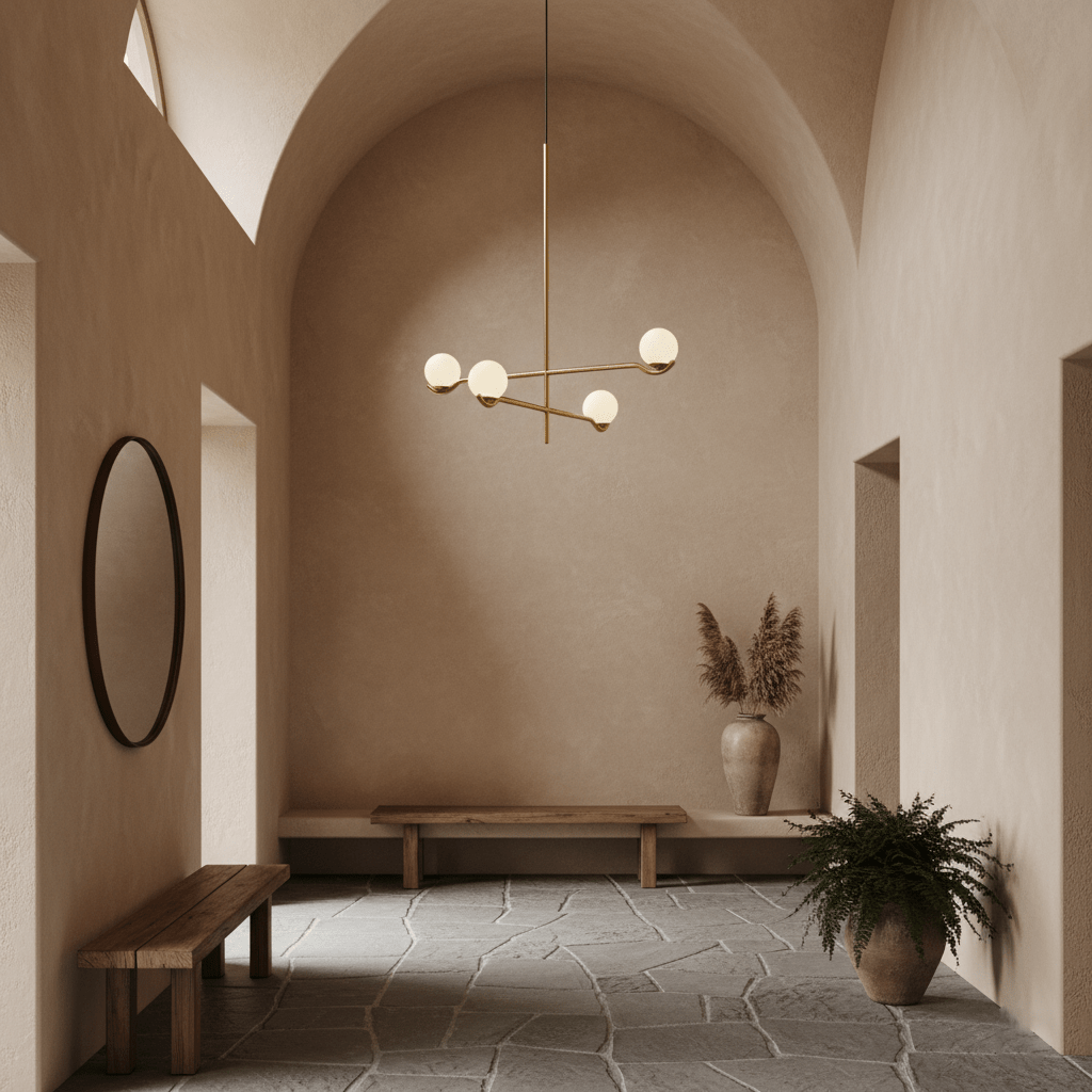 LED Pendant Light | Adjustable Height, Metal & Glass Design for Modern Indoor Spaces