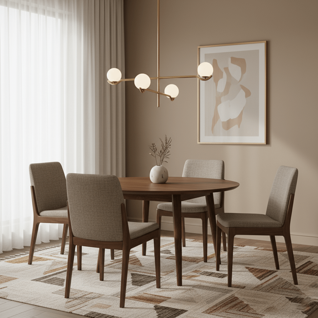 LED Pendant Light | Adjustable Height, Metal & Glass Design for Modern Indoor Spaces