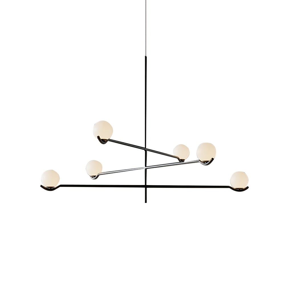 LED Pendant Light | Adjustable Height, Metal & Glass Design for Modern Indoor Spaces