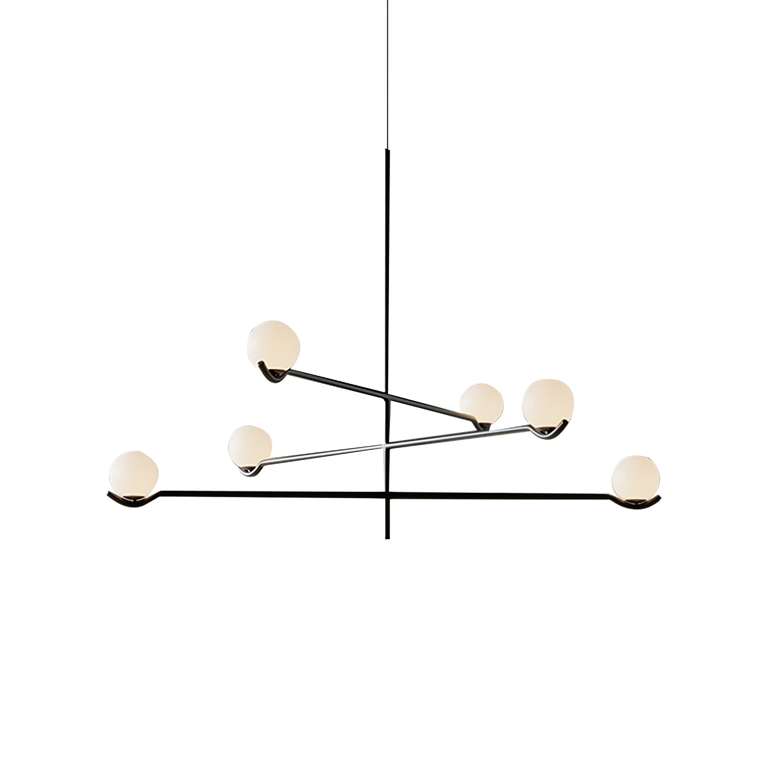 LED Pendant Light | Adjustable Height, Metal & Glass Design for Modern Indoor Spaces