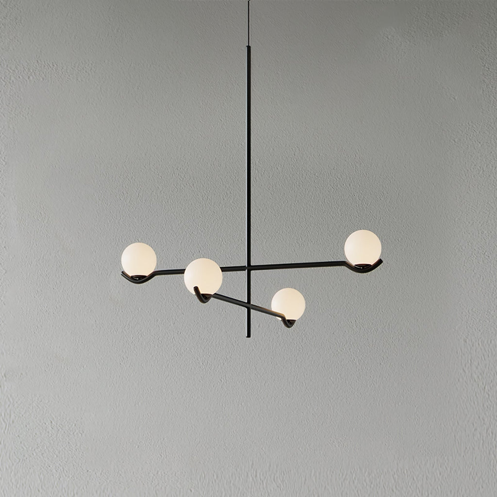 LED Pendant Light | Adjustable Height, Metal & Glass Design for Modern Indoor Spaces