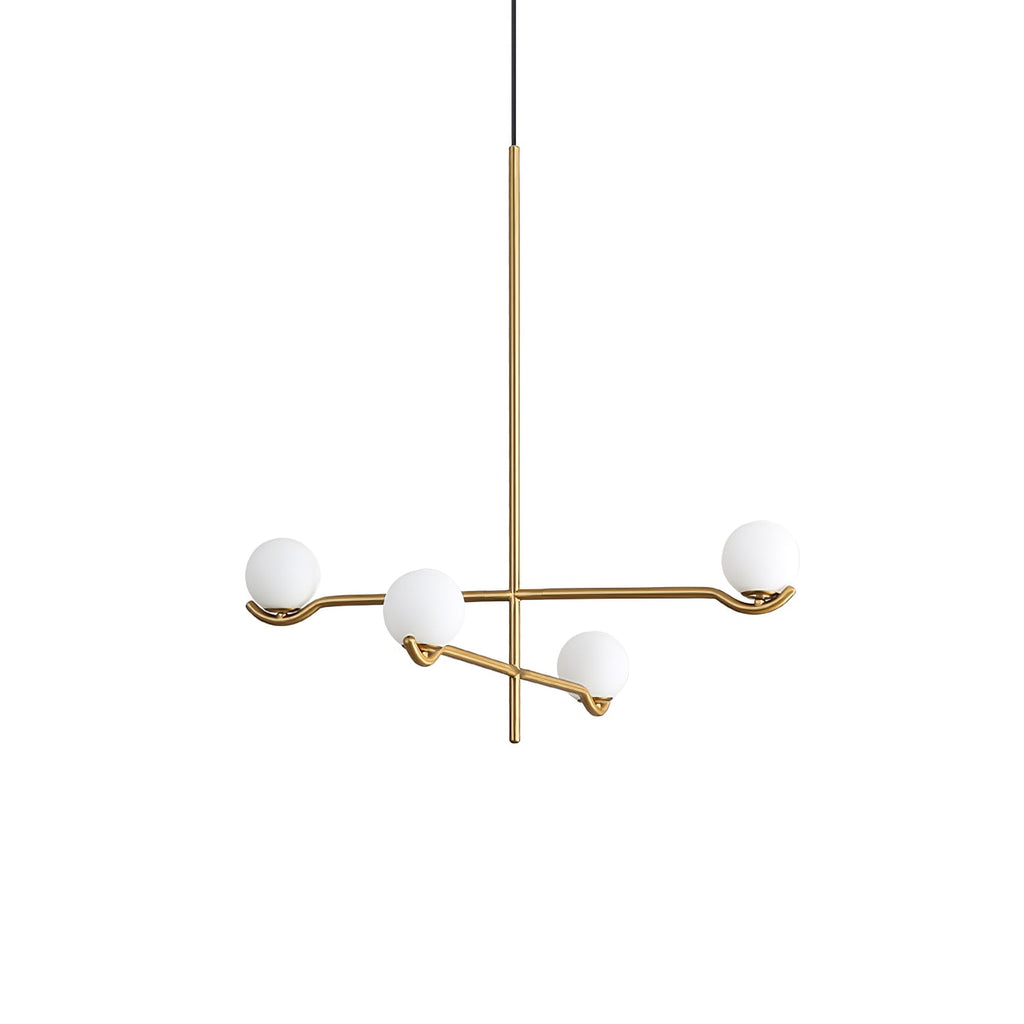 LED Pendant Light | Adjustable Height, Metal & Glass Design for Modern Indoor Spaces