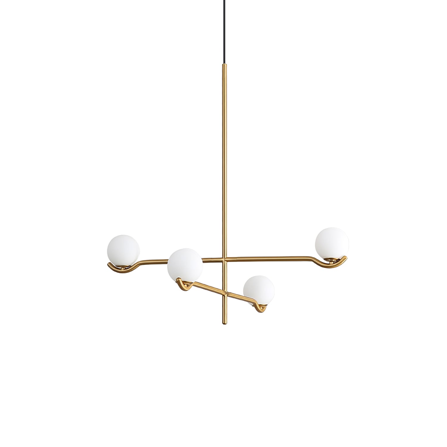 LED Pendant Light | Adjustable Height, Metal & Glass Design for Modern Indoor Spaces
