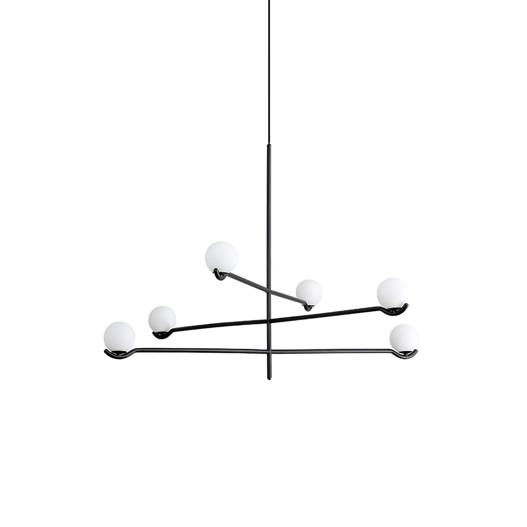 LED Pendant Light | Adjustable Height, Metal & Glass Design for Modern Indoor Spaces