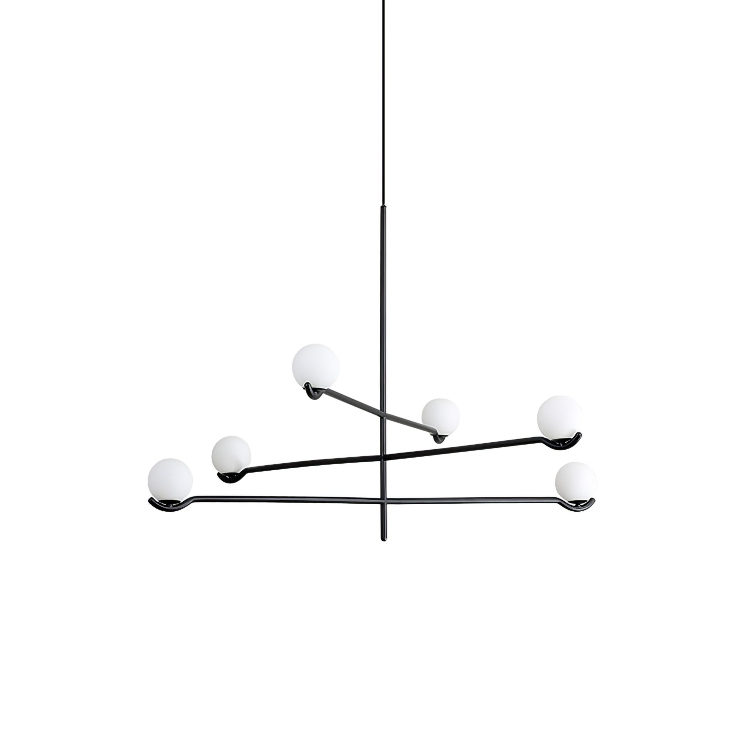 LED Pendant Light | Adjustable Height, Metal & Glass Design for Modern Indoor Spaces
