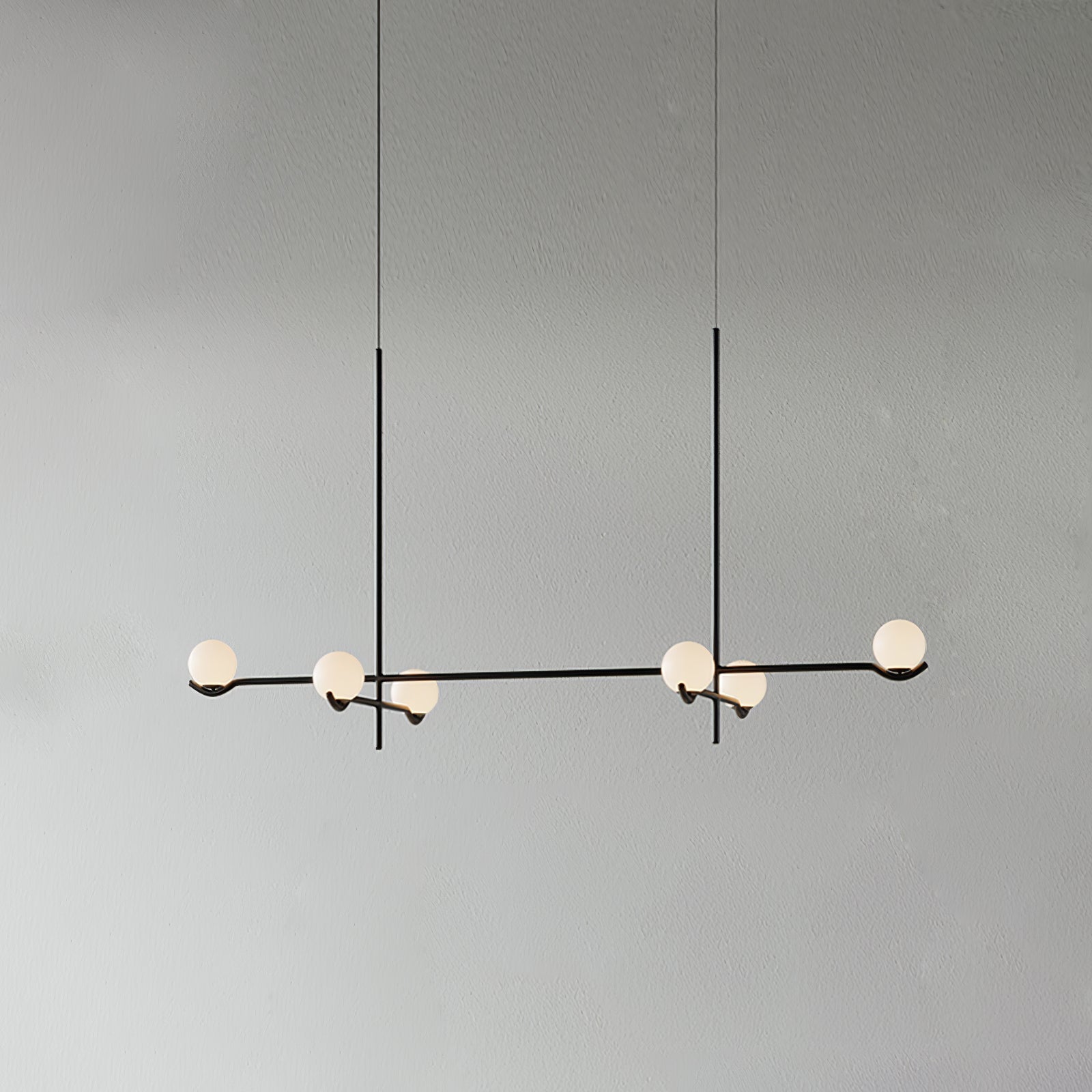 LED Pendant Light | Adjustable Height, Metal & Glass Design for Modern Indoor Spaces