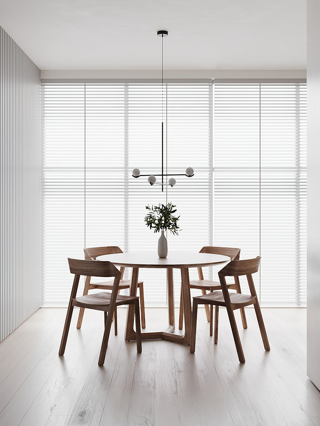 LED Pendant Light | Adjustable Height, Metal & Glass Design for Modern Indoor Spaces