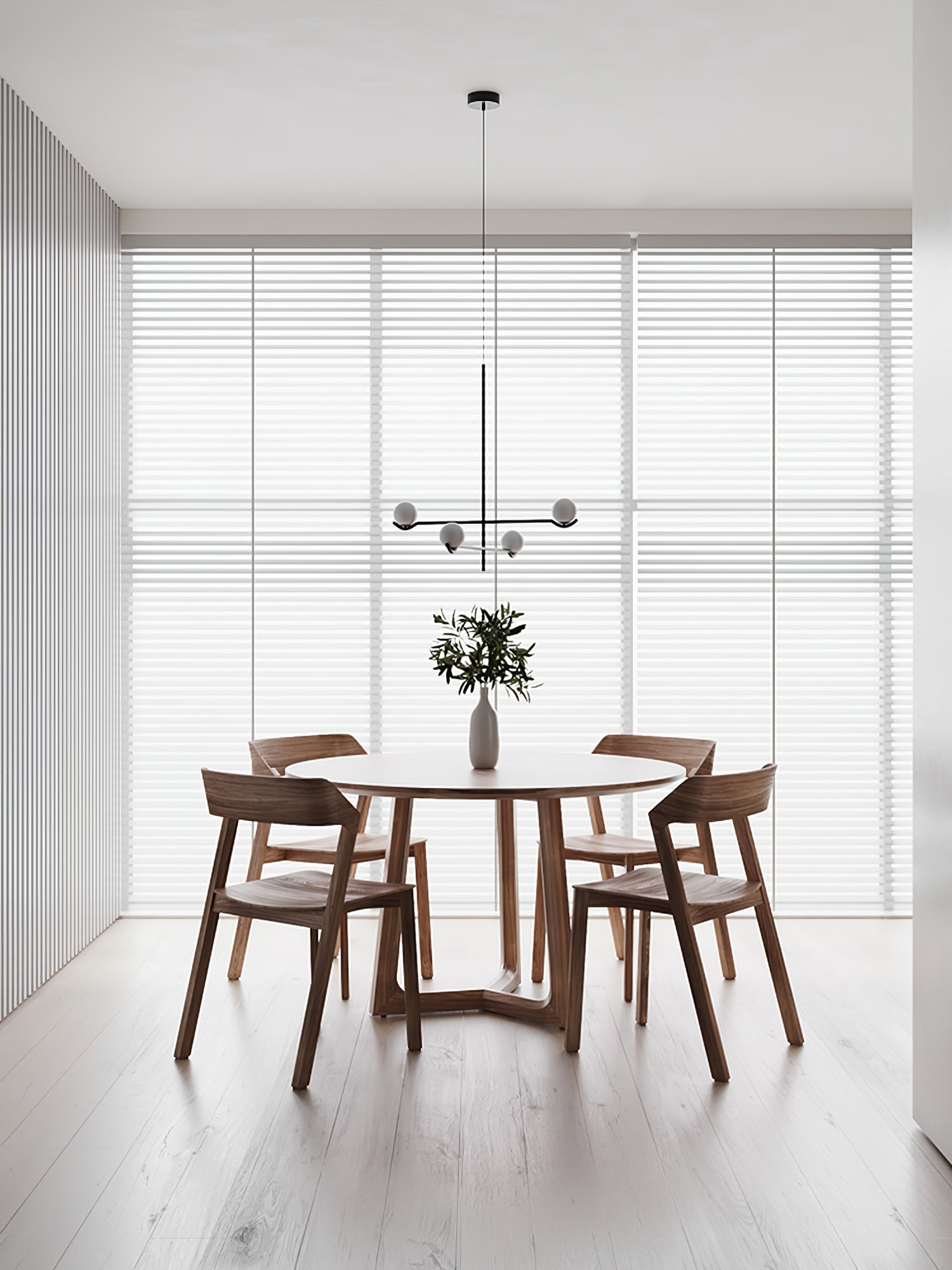 LED Pendant Light | Adjustable Height, Metal & Glass Design for Modern Indoor Spaces