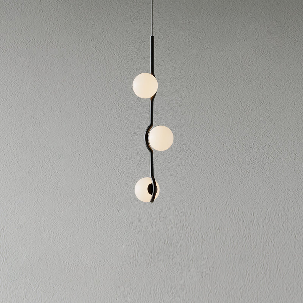 LED Pendant Light | Adjustable Height, Metal & Glass Design for Modern Indoor Spaces