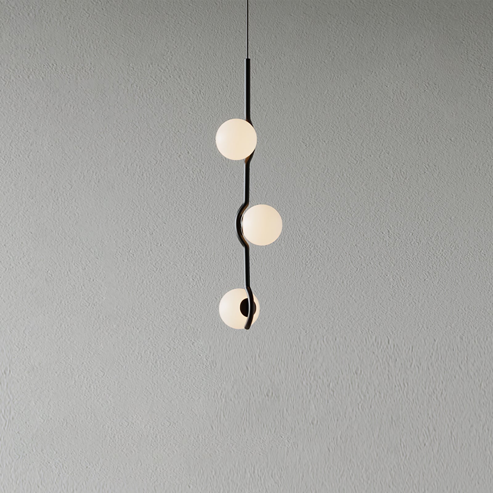 LED Pendant Light | Adjustable Height, Metal & Glass Design for Modern Indoor Spaces