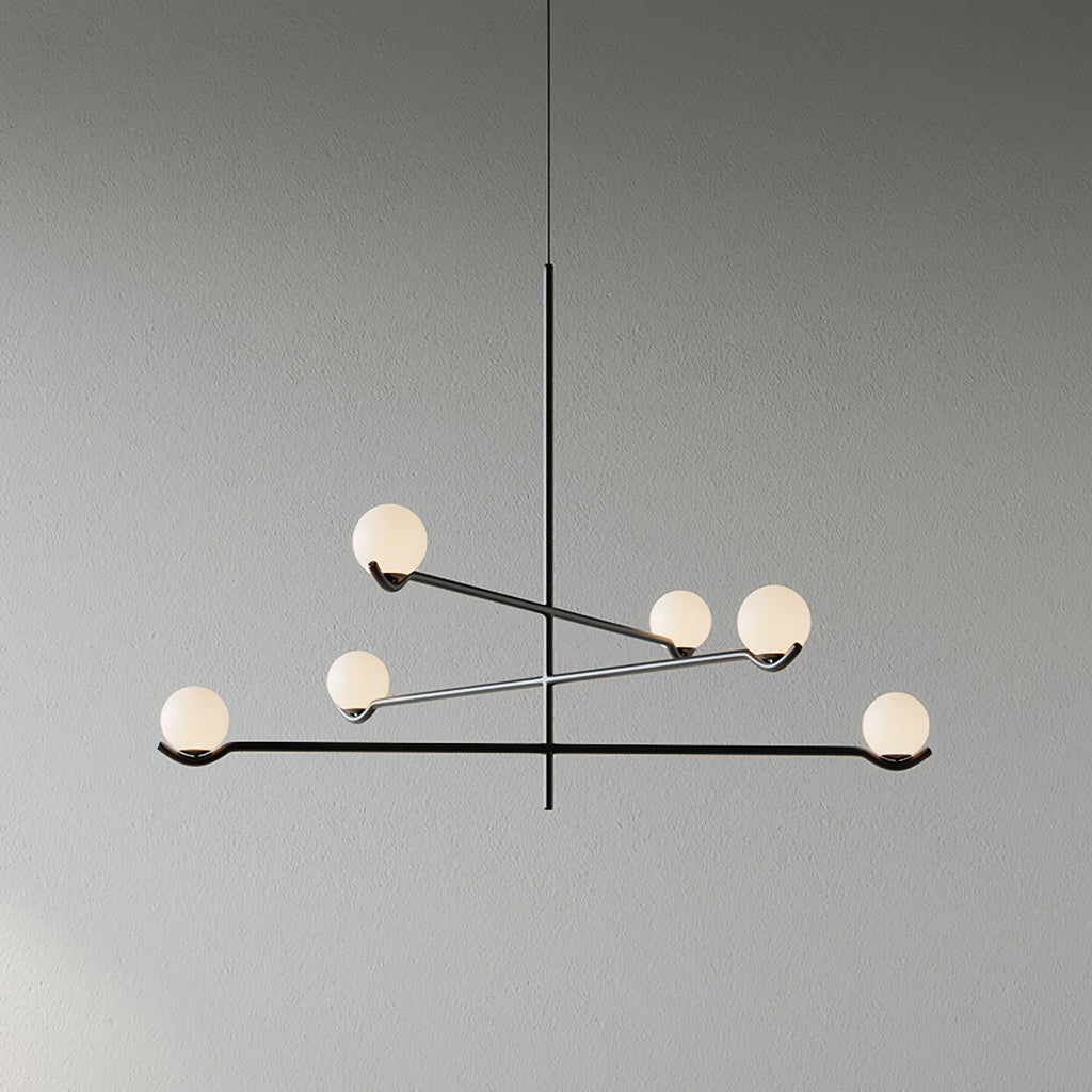 LED Pendant Light | Adjustable Height, Metal & Glass Design for Modern Indoor Spaces