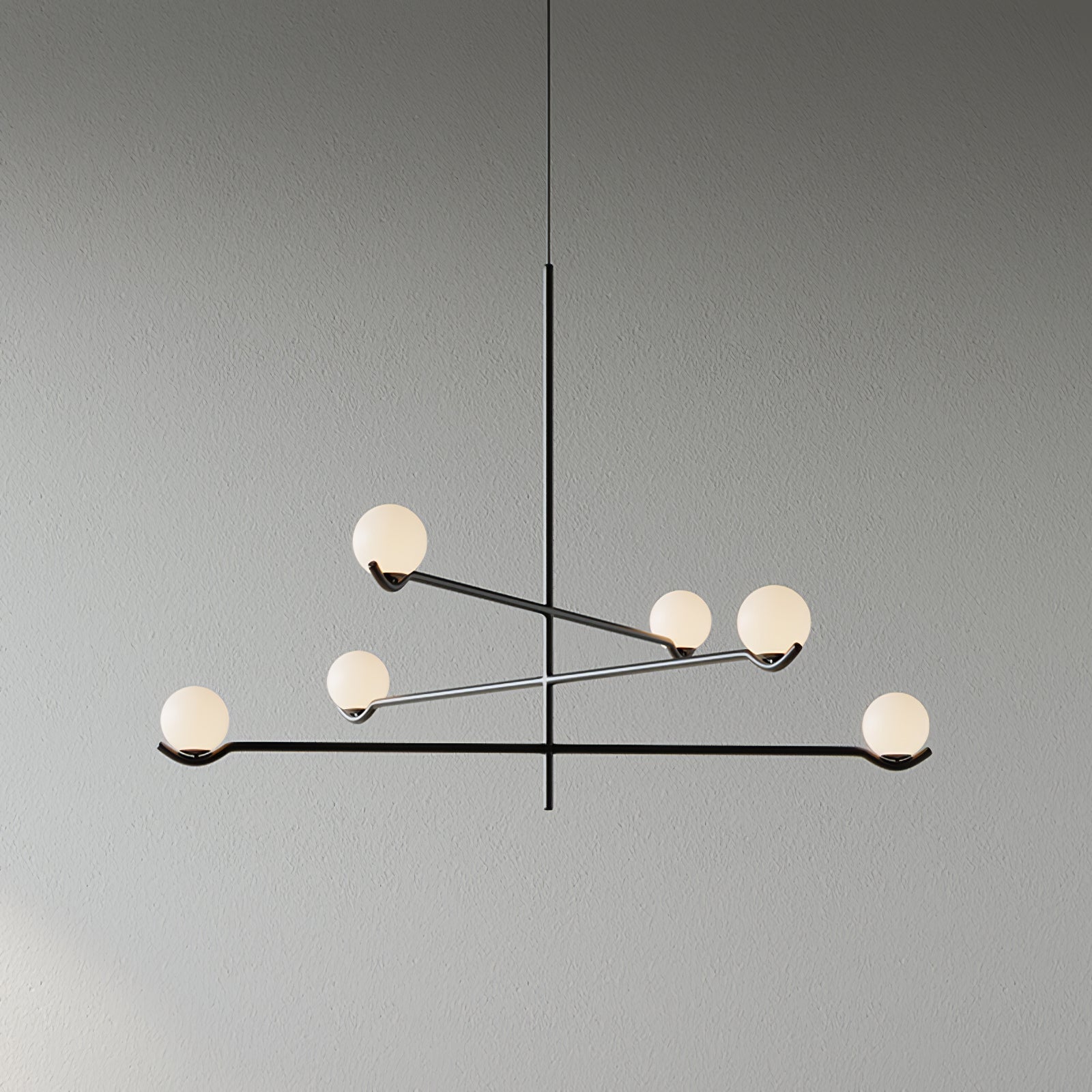LED Pendant Light | Adjustable Height, Metal & Glass Design for Modern Indoor Spaces