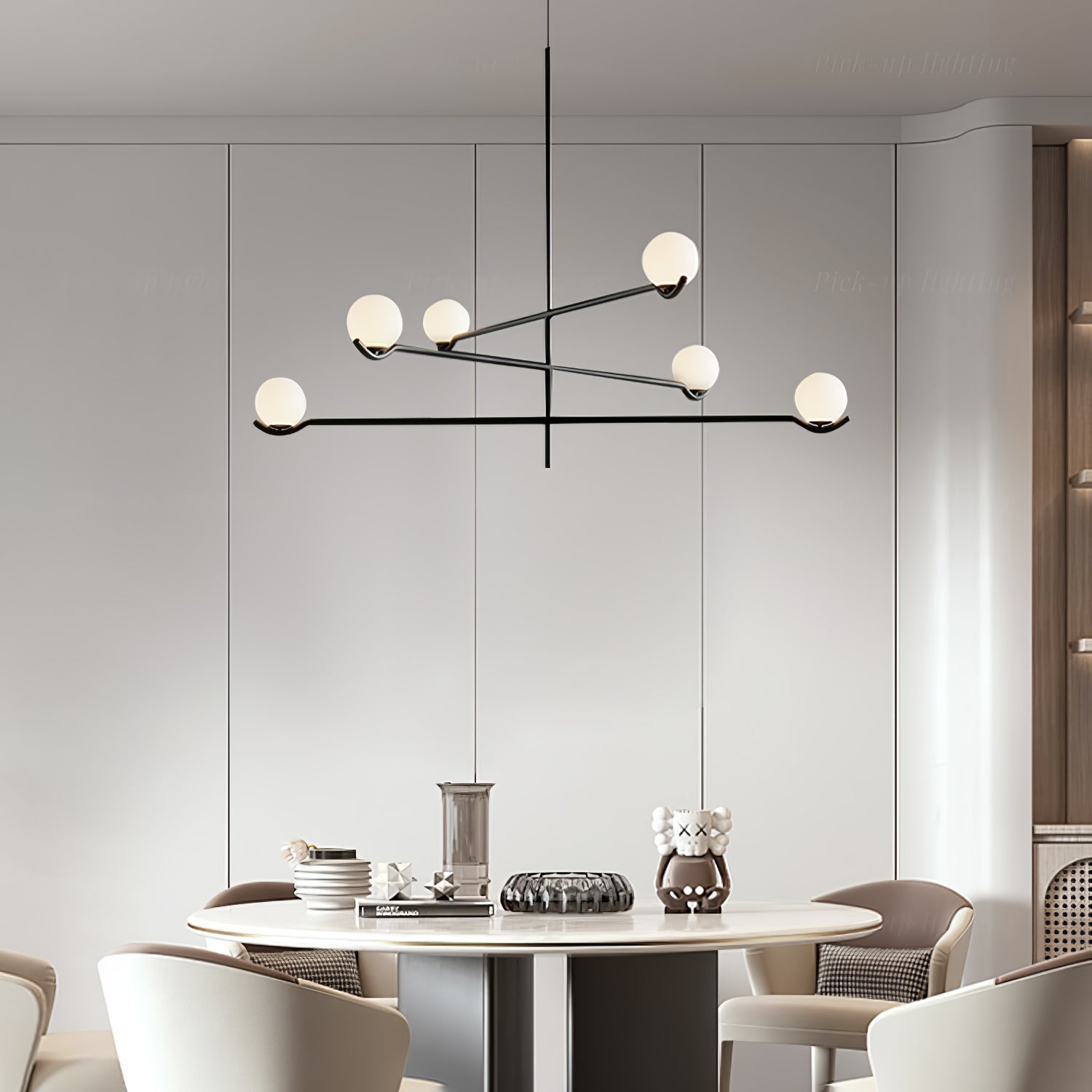 LED Pendant Light | Adjustable Height, Metal & Glass Design for Modern Indoor Spaces