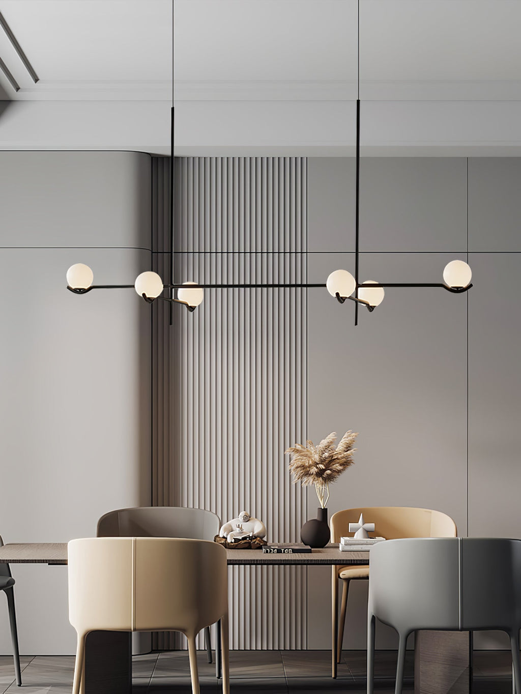 LED Pendant Light | Adjustable Height, Metal & Glass Design for Modern Indoor Spaces