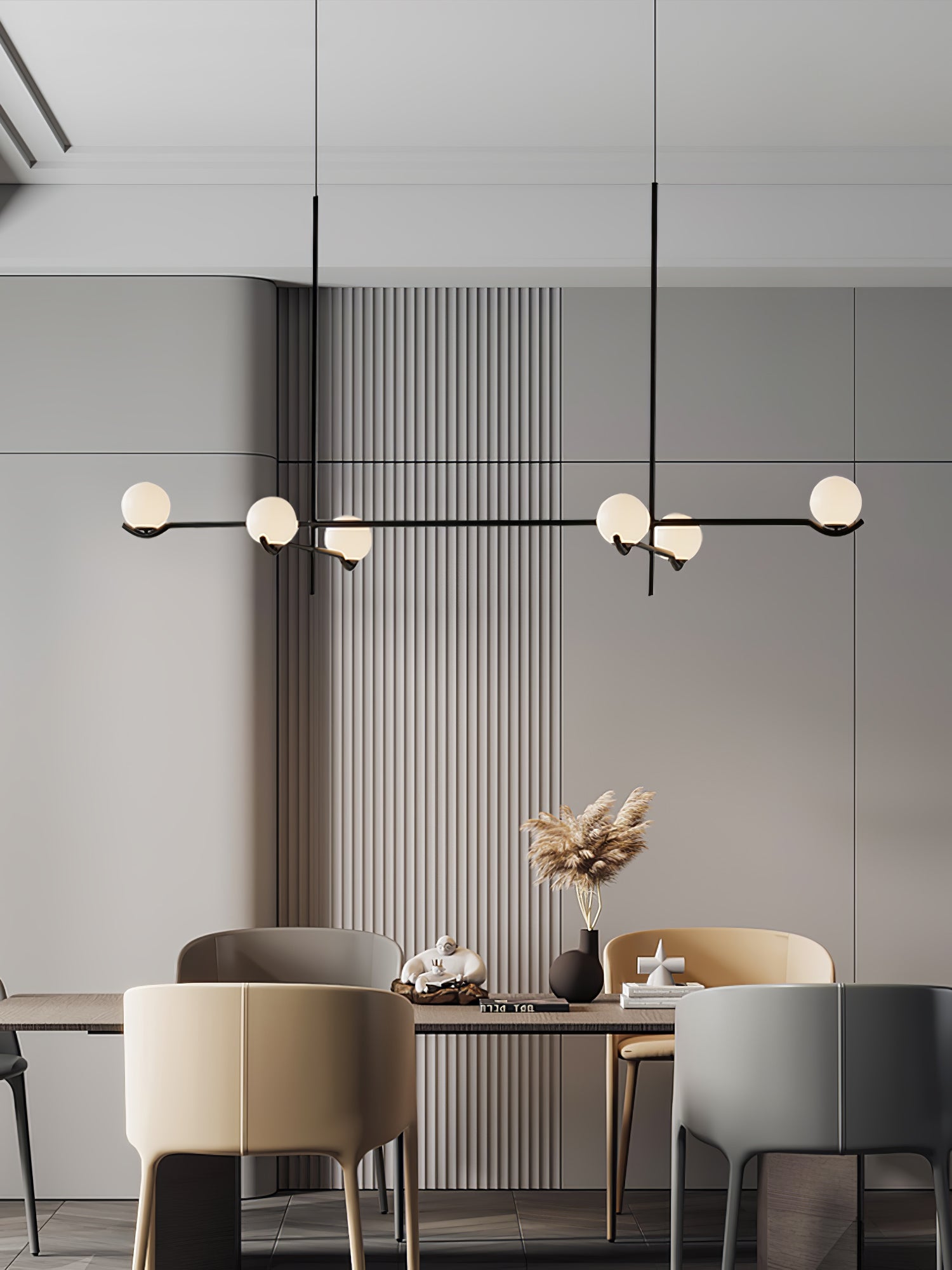 LED Pendant Light | Adjustable Height, Metal & Glass Design for Modern Indoor Spaces