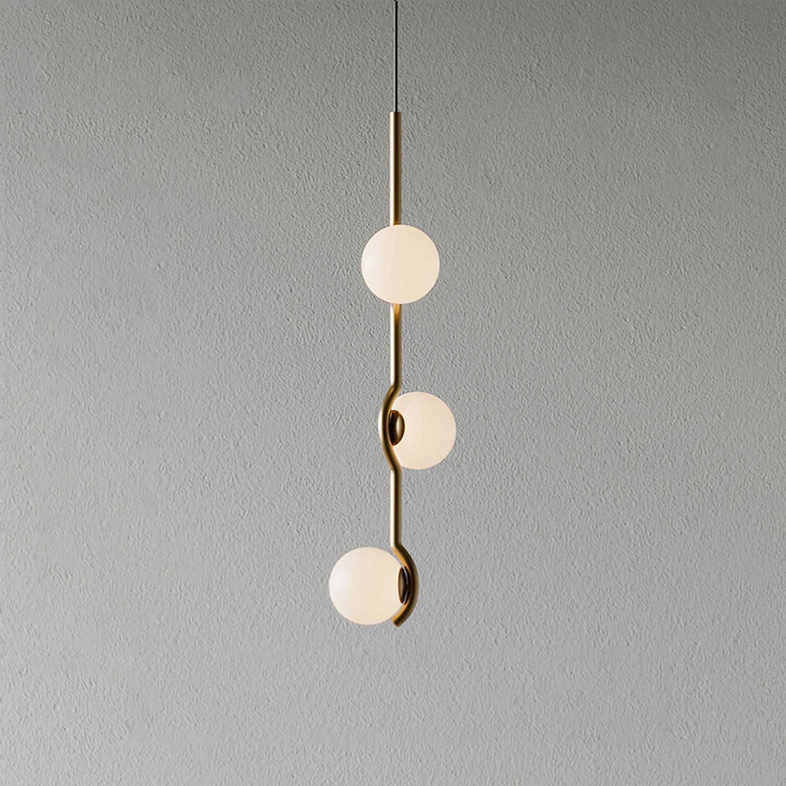 LED Pendant Light | Adjustable Height, Metal & Glass Design for Modern Indoor Spaces