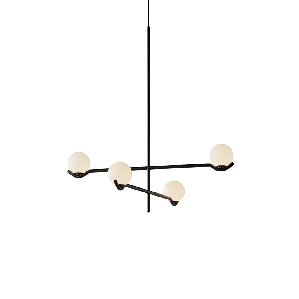 LED Pendant Light | Adjustable Height, Metal & Glass Design for Modern Indoor Spaces