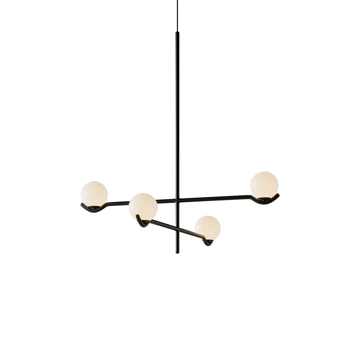 LED Pendant Light | Adjustable Height, Metal & Glass Design for Modern Indoor Spaces