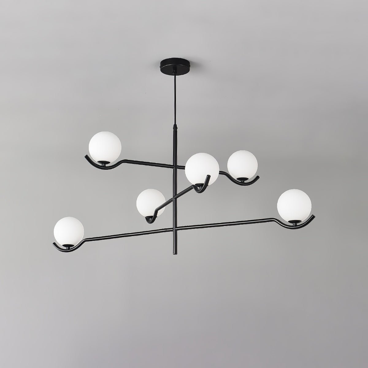 LED Pendant Light | Adjustable Height, Metal & Glass Design for Modern Indoor Spaces