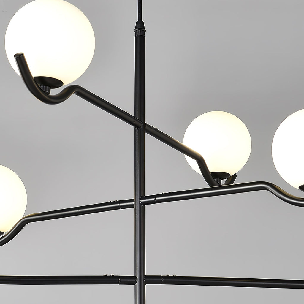 LED Pendant Light | Adjustable Height, Metal & Glass Design for Modern Indoor Spaces