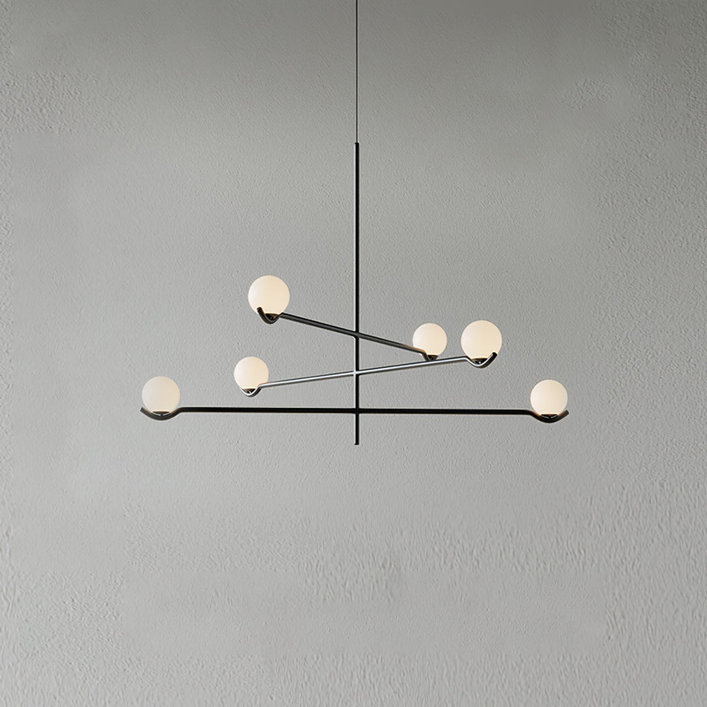 LED Pendant Light | Adjustable Height, Metal & Glass Design for Modern Indoor Spaces