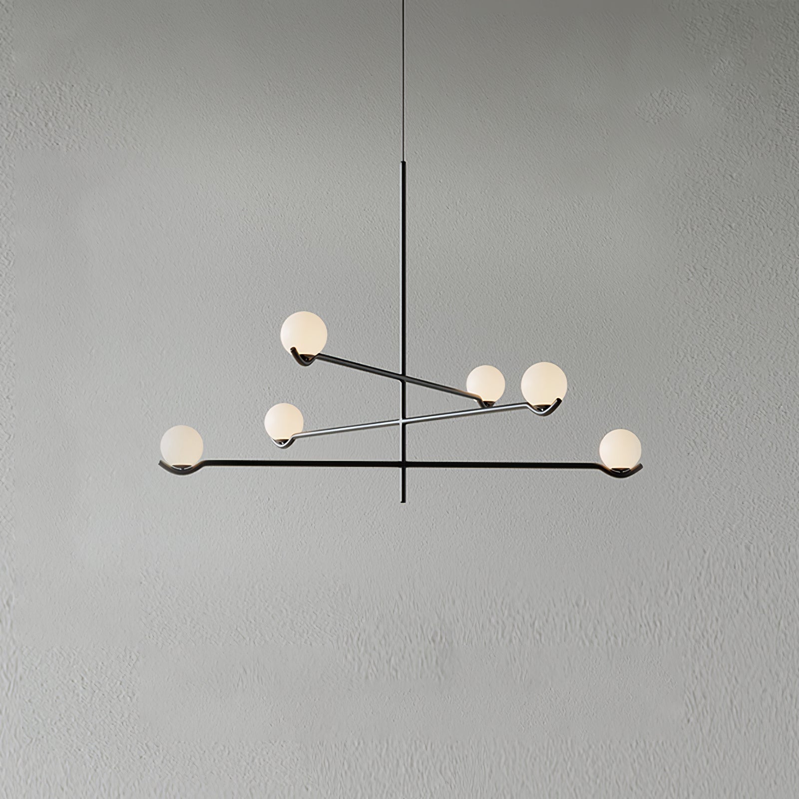 LED Pendant Light | Adjustable Height, Metal & Glass Design for Modern Indoor Spaces