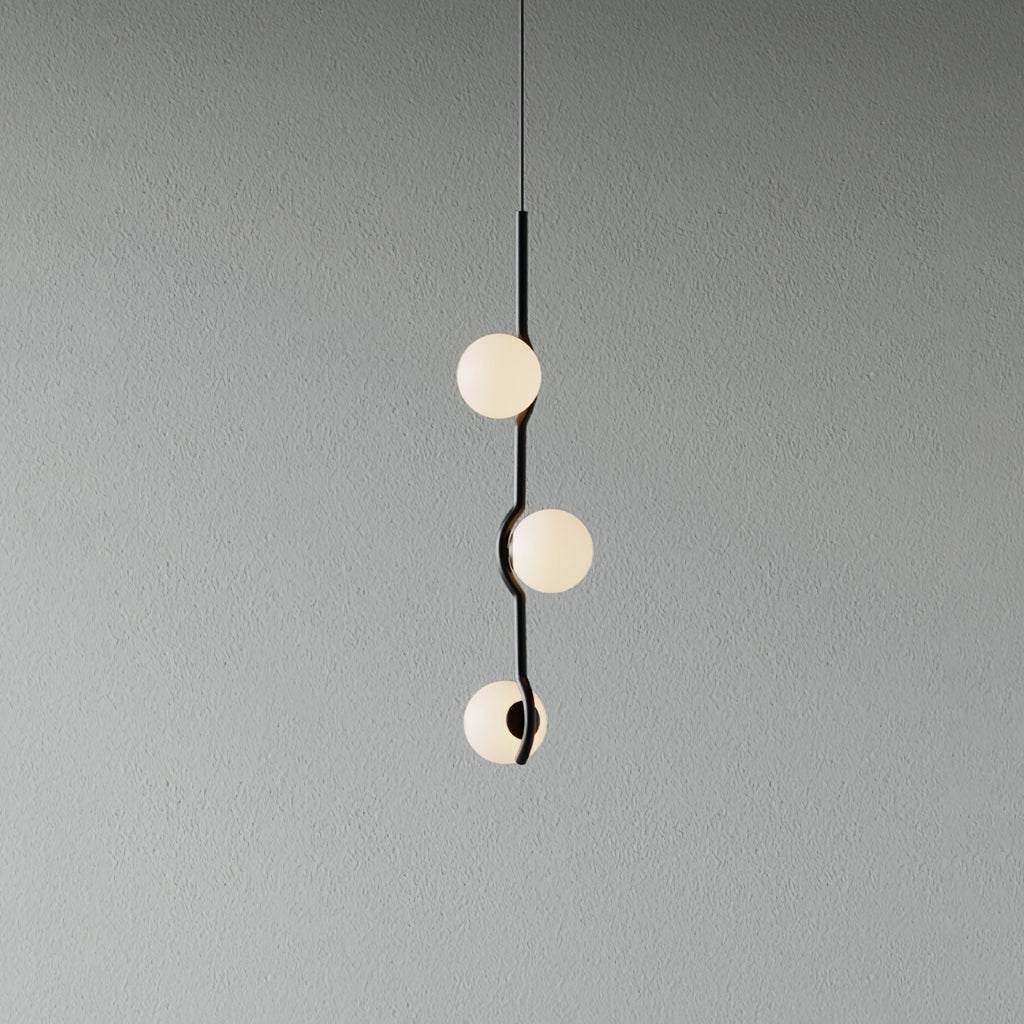 LED Pendant Light | Adjustable Height, Metal & Glass Design for Modern Indoor Spaces