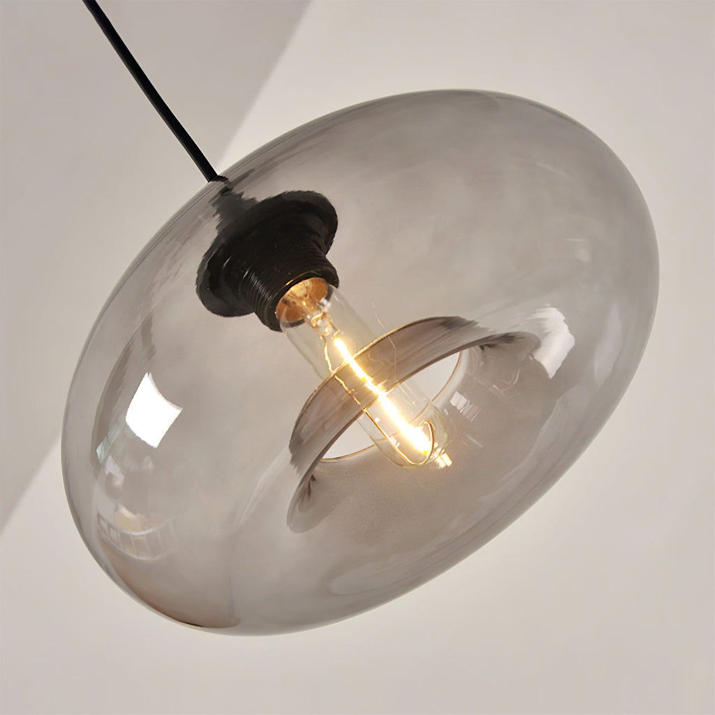 LED Glass Pendant Lamp - Modern Hanging Light Fixture - Adjustable for Kitchen Island & Dining Room