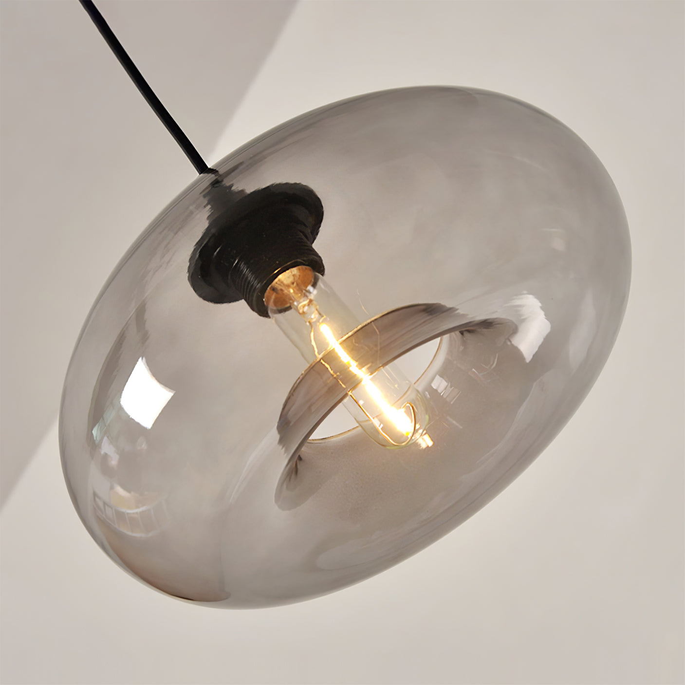 LED Glass Pendant Lamp - Modern Hanging Light Fixture - Adjustable for Kitchen Island & Dining Room